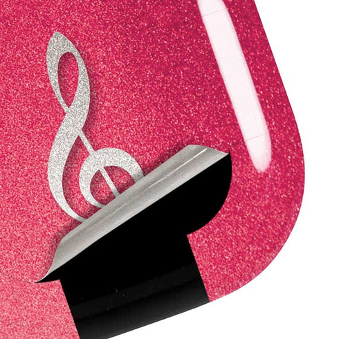 Pink Glitter Music Note Galaxy Buds Live Skin