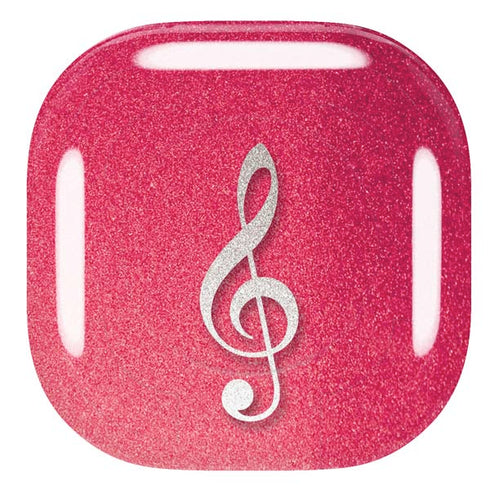 Pink Glitter Music Note Galaxy Buds Pro Skin