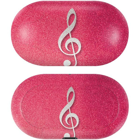 Pink Glitter Music Note Galaxy Buds Skin