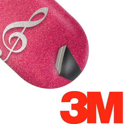 Pink Glitter Music Note Galaxy Buds Skin