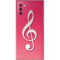 Pink Glitter Music Note Galaxy Note 10 Skin