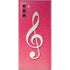 Pink Glitter Music Note Galaxy Note 10 Skin