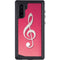 Pink Glitter Music Note Galaxy Note 10 Waterproof Case