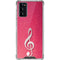 Pink Glitter Music Note Galaxy Note20 5G Clear Case