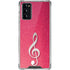 Pink Glitter Music Note Galaxy Note20 5G Clear Case
