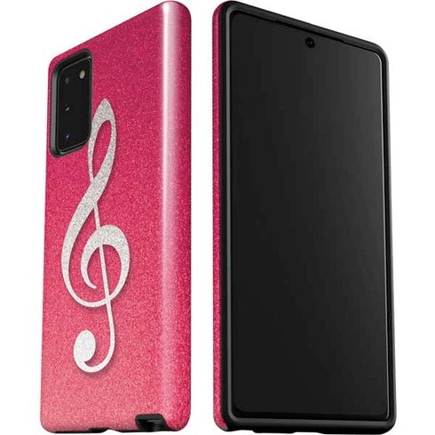 Pink Glitter Music Note Galaxy Note20 5G Pro Case