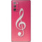 Pink Glitter Music Note Galaxy Note20 5G Skin
