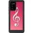 Pink Glitter Music Note Galaxy Note20 5G Waterproof Case