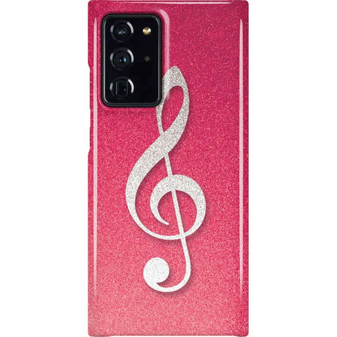 Pink Glitter Music Note Galaxy Note20 Ultra 5G Lite Case