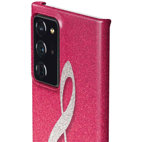 Pink Glitter Music Note Galaxy Note20 Ultra 5G Lite Case