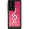 Pink Glitter Music Note Galaxy Note20 Ultra 5G Waterproof Case