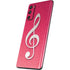 Pink Glitter Music Note Galaxy S20 Fan Edition Skin