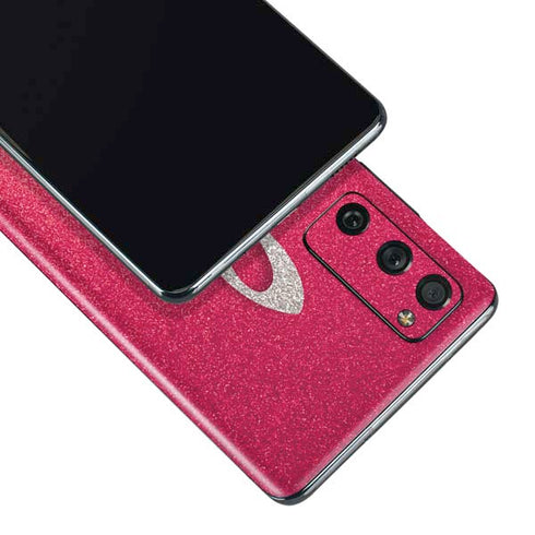 Pink Glitter Music Note Galaxy S20 Fan Edition Skin