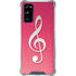 Pink Glitter Music Note Galaxy S20 FE Clear Case