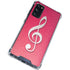 Pink Glitter Music Note Galaxy S20 FE Clear Case