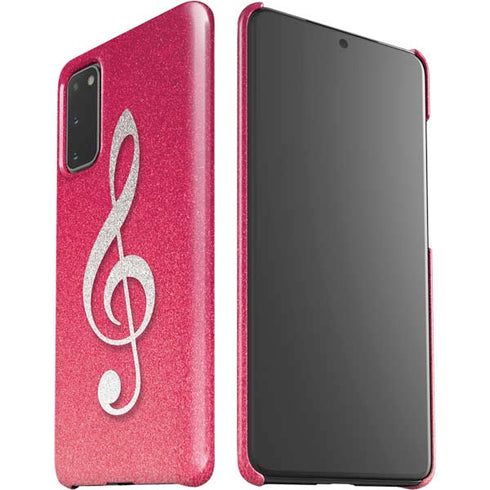 Pink Glitter Music Note Galaxy S20 Lite Case