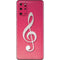 Pink Glitter Music Note Galaxy S20 Plus Skin