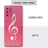 Pink Glitter Music Note Galaxy S20 Plus Skin
