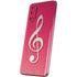 Pink Glitter Music Note Galaxy S20 Skin