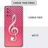 Pink Glitter Music Note Galaxy S20 Skin