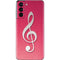 Pink Glitter Music Note Galaxy S21 5G Skin