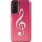 Pink Glitter Music Note Galaxy S21 FE Pro Case