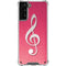 Pink Glitter Music Note Galaxy S21 Plus 5G Clear Case