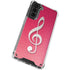 Pink Glitter Music Note Galaxy S21 Plus 5G Clear Case