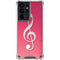 Pink Glitter Music Note Galaxy S21 Ultra 5G Clear Case