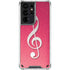 Pink Glitter Music Note Galaxy S21 Ultra 5G Clear Case