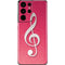 Pink Glitter Music Note Galaxy S21 Ultra 5G Skin