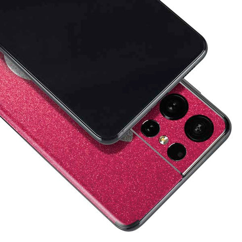 Pink Glitter Music Note Galaxy S21 Ultra 5G Skin