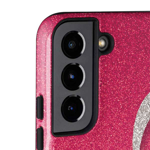 Pink Glitter Music Note Galaxy S22 Plus Pro Case