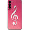 Pink Glitter Music Note Galaxy S22 Plus Skin