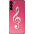 Pink Glitter Music Note Galaxy S22 Plus Skin
