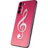 Pink Glitter Music Note Galaxy S22 Plus Skin