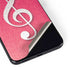 Pink Glitter Music Note Galaxy S22 Plus Skin