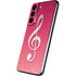 Pink Glitter Music Note Galaxy S22 Skin