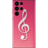 Pink Glitter Music Note Galaxy S22 Ultra Skin