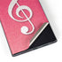 Pink Glitter Music Note Galaxy S22 Ultra Skin
