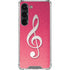 Pink Glitter Music Note Galaxy S23 Clear Case