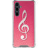 Pink Glitter Music Note Galaxy S23 FE Clear Case