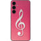 Pink Glitter Music Note Galaxy S23 FE Skin