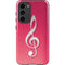 Pink Glitter Music Note Galaxy S23 Plus Pro Case