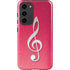 Pink Glitter Music Note Galaxy S23 Plus Pro Case