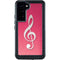 Pink Glitter Music Note Galaxy S23 Plus Waterproof Case