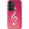 Pink Glitter Music Note Galaxy S23 Pro Case
