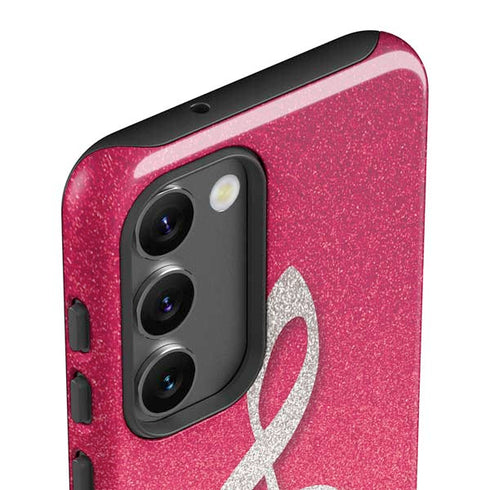 Pink Glitter Music Note Galaxy S23 Pro Case