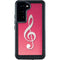 Pink Glitter Music Note Galaxy S23 Waterproof Case