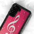 Pink Glitter Music Note Galaxy S23 Waterproof Case